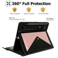 thumbnail image 5 of TECH CIRCLE Case for Galaxy Tab S10 Plus/S9 Plus/S8 Plus/S7 FE/S7+12.4",PU Leather Fold Business Stand Protective Cover Pen Holder Card Slots Shoulder Hand Strap Handbag Wallet Case,Rosegold + Black, 5 of 6