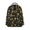 thumbnail image 3 of Retro Sunflower Graphic Student Backpack - Padded Straps & Stylish for Daily Use, 3 of 5