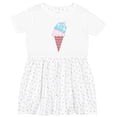 thumbnail image 3 of Inktastic Valentine's Day Ice Cream Cone Girls Toddler Dress, 3 of 5