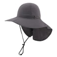 thumbnail image 2 of Domzle Womens Ponytail Sun Hat Wide Brim Quick Drying Hat with Neck Flap Summer UV UPF50+ Mesh Hats for Outdoor Hiking Fishing 2026 Dark Gray One Size, 2 of 7