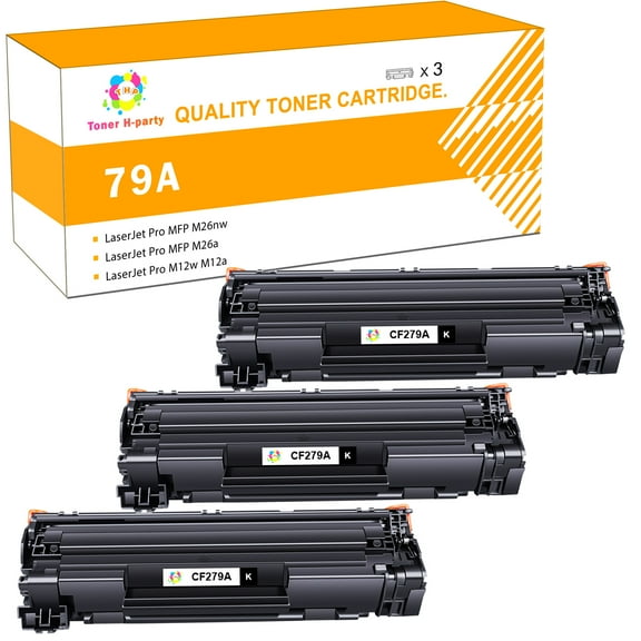 79A Toner Cartridge 3-Pack Replacement Compatible for HP CF279A Used for HP LaserJet Pro MFP M26nw M26a, LaserJet Pro M12w M12a Printer Ink (Black)