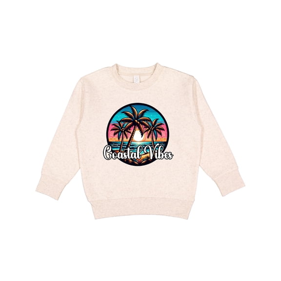 Inktastic Tropical Vacation Coastal Vibes Quote Toddler Sweatshirt