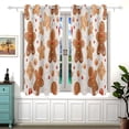 thumbnail image 2 of Gingerbread Man Cookies Curtain Black Out Thermal Insulation Curtains Aesthetic 54 Inch Length for Bedroom Living Room 2 panels set, 2 of 5