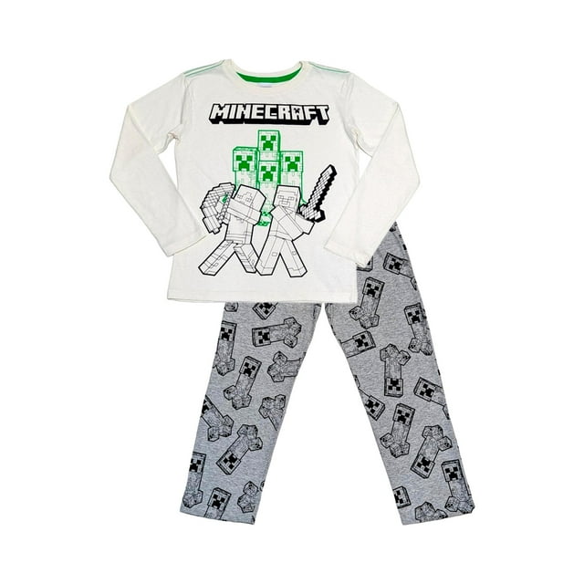 Pijama Minecraft para Niño con Estampado Tacto Suave Talla 10 Beige