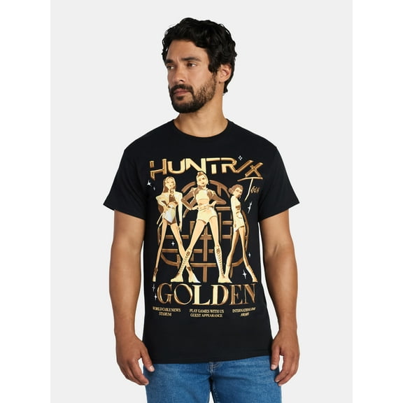 Netflix KPop Demon Hunters Men's and Big Men's Cotton Graphic Tee, Sizes S-3XL