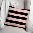 thumbnail image 3 of Creative Products Blush And Black Stripes 16 x 16 Spun Poly Pillow, 3 of 3