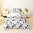 thumbnail image 4 of Manfei Cool Motorcycle Twin Comforter Sets,Speed Theme Bedding Set,White,Reversible,2-Piece,1 Comforter and 1 Pillowcase, 4 of 7