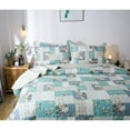thumbnail image 5 of Aqua Green Country-Chic Print Quilt Set, 5 of 5