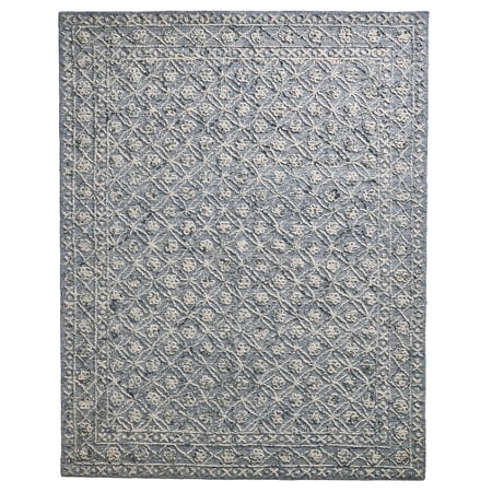 better homes & gardens blue/silver floral trellis indoor area rug 8 x 10