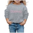 thumbnail image 4 of Cute Sweatshirts for Girls Floral Graphic Comfy Long Sleeve Hoodie Girls Tops Fall Winter Kids Clothes Girls Grey,13-14 Years, 4 of 4