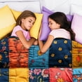 thumbnail image 4 of Sherpa Fleece Throw Blanket 30" x 40" Reversible Plush Fluffy Blanket, Double-Layer Super Soft Flannel Blanket for Sofa, Couch, Bed, Patchwork Floral Pattern, 4 of 8