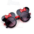 thumbnail image 1 of (Marco negro/marco rojo) Gafas de sol con forma de oreja de ratón para niños, gafas de sol con forma de lazo, modernas para niños, para tomar fotografías y caminar por la pasarela. Las gafas para ni, 1 of 5
