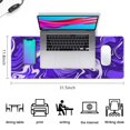 thumbnail image 5 of Purple and Blue Lines&nbsp;pad Mousewaterproofno Slip&nbsp;Line Series for Office Home Work GamingmousepadsRubber Base Mousepad with Stitched Edges 31.5x11.8inches, 5 of 7