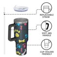 thumbnail image 4 of OBREWU Cool Pet Background Dog Paw Tumbler with Handle and Lid,Cool Pet Background Dog Paw 40oz Double Wall Vacuum Insulated Tumbler,Cups Gift for Women and Men, 4 of 7