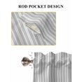 thumbnail image 6 of Gray Stripes 2 Panel Kitchen Curtains for Small Windows, Vintage Minimalist Lines Texture Bathroom Tier Curtain, Short Window Treatment for Bedroom/Living Room 55"x24", 6 of 6