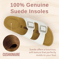 thumbnail image 3 of Cushionaire Women's Lane Cork Footbed Sandal – Comfortable Double Buckle Slip-On with Genuine Suede Footbed & Arch Support Slide Sandals for Women, 3 of 10