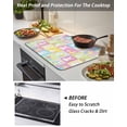 thumbnail image 4 of Stove Top Covers for Electric Stove 36x21 Inches, Spring Easter Heat Insulation Fireproof Glass Cooktop Protector, Plaid White Bunny Eggs Farmhouse Multipurpose Countertop Stovetop Cover for Kitchen, 4 of 8