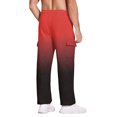 thumbnail image 5 of Men's Heavyweight Fleece Cargo Sweatpants Orange 3XL, 5 of 6