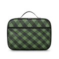thumbnail image 2 of Green and Black Checkered Pattern Insulated Lunch Bag Teens,Bento School Lunch Bag for Teens for Work,Picnic or Travel 10.6x7.7x4.3 Inches,12 Can Capacity, 2 of 6