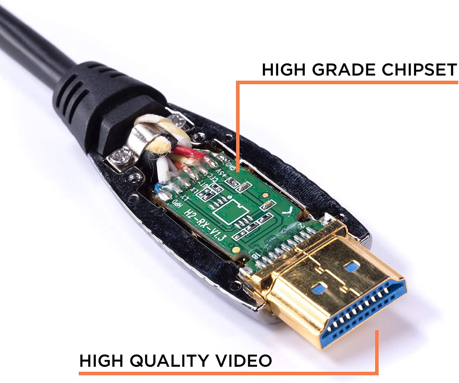 THE CIMPLE CO - 4K HDMI Fiber Optic Cable - 15 Feet - High Speed 18Gbps 4K@60Hz Gold Plated
