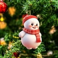 thumbnail image 6 of Christmas Snowman Ornaments, Red Hat Scarf Snow Man Ornament, New Acrylic Christmas Tree Decoration Doll, Car Rearview Hanging Decor, Christmas Surprise Gifts, Winter Wonderland Party Decor, 6 of 6