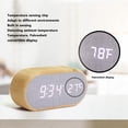 thumbnail image 4 of Reloj Despertador De Madera, Reloj De Control De Voz Digital De Temperatura Decoración Del Hogar Que Brilla Intensamente Para El Dormitorio, 4 of 7