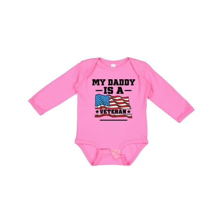 

Inktastic My Daddy is a Veteran Gift Baby Boy or Baby Girl Long Sleeve Bodysuit