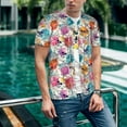 thumbnail image 6 of KLL Skulls and Roses for Men's Baseball Shirts,Short Sleeve Casual Shirts Button Down Shirt for Men Beach Summer Wedding Shirt-Medium, 6 of 7
