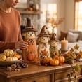 thumbnail image 6 of Vintage Wooden Scarecrow Fall Decor Set, Rustic Harvest Decor Collection with Scarecrow & Friends, Farmhouse Tabletop Ornaments for Autumn, 6 of 7