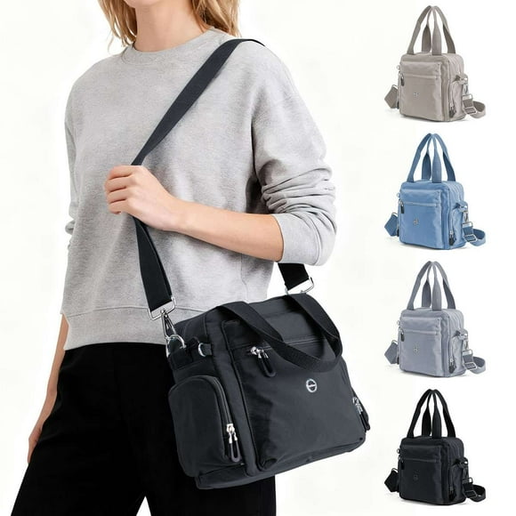 Spencer Sacs à Main pour Femmes, Sacs Fourre-Tout à Multiples Poches, Sac Bandoulière pour Dame, Sac Cartable Imperméable, Bleu