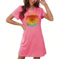 thumbnail image 4 of Mefallenssiah Chemise de Nuit Courte Surdimensionnée pour Femmes Mode Imprimé Poitrine Manches Courtes, 4 of 7