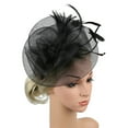 thumbnail image 2 of Ladies Fascinator Hats! Yigetop Fascinator Women's organza Church Kentucky Derby British Bridal Tea Party Fascinator for Women Black One Size, 2 of 7