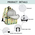 thumbnail image 4 of Beige Toned Dinosaur and Palm Tree Pattern Cute School Backpack Bag for School with Padded Back and Adjustable Shoulder Straps 15.25"x11.5"x5.25", 4 of 5