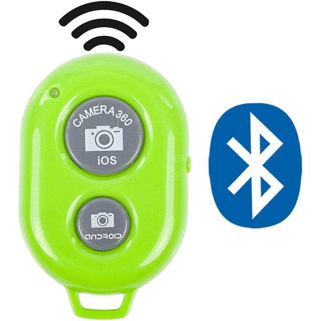 Control de obturador remoto inalámbrico activado con cámara,compatible con postes de selfie de un solo pie, compatible con la Cámara Samsung iPhone de Apple y compatible con todos los dispositivos ios