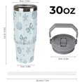 thumbnail image 3 of 30 Oz Insulated Tumblers with Flip Straw Lid Top Handle Striped Bows Pink Leakproof Reusable Vacuum Stainless Steel Travel Coffee Mug for Car, 3 of 6