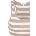 thumbnail image 4 of KOGMO Womens Cotton Stripe Ribbed Racerback Tank Top, 4 of 5