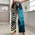 thumbnail image 2 of Tigers Wolves Zebras Animals Pajama Pants Comfortable Elastic Waist Pajamas Fashion Sleepwear Bottoms Plus Size Homewear, 2 of 6