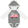 thumbnail image 3 of Inktastic Easter Fire Truck Egg Hunt Bunny Boys or Girls Long Sleeve Baby Bodysuit, 3 of 5