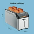 thumbnail image 6 of Chefman Smart Touch 4 Slice Digital Bread Toaster, 6 Shade Settings, Bagel Mode - Stainless Steel, New, 6 of 8