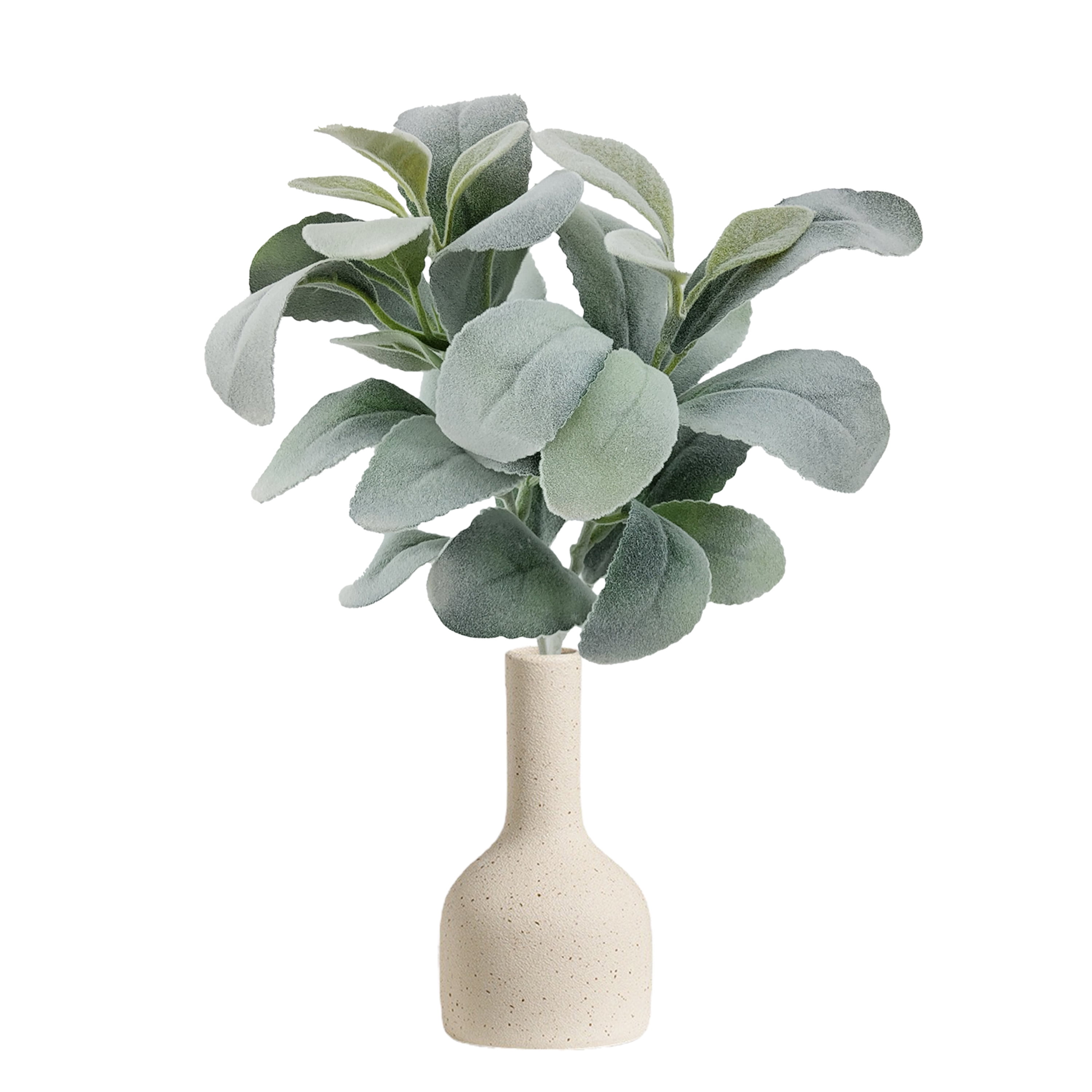 Mainstays 13'' Indoor Decorative Artificial Foliage Pick, 13'' Lamb's Ear Plant, Green Color