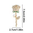 thumbnail image 7 of fuxzkrlz Rhinestone Rose Brooch with Pearl Decor, Strong Buckle Brooch Pin, Alloy Elegant Flower Shape Pin for Coats Shirts Bags Accessories, 7 of 7