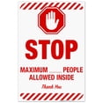 thumbnail image 1 of Social Distancing Sign, Maximum People Allowed Inside Sign, 24x36 Corrugated Plastic, 1 of 1