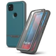 Encased Pixel 4a Case with Screen Protector (Rebel Shield) Rugged Full Body Protective Cover with Build-in Screen Guard for Google Pixel 4a - Blue