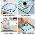 thumbnail image 4 of Washable Rubber Daisy Cute Floral Dish Drying Mats for Kitchen Counter Home Large Coffee Bar Pad Accessories and Decor for Utensils Stemware 16''x18'', 4 of 7