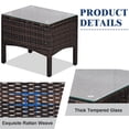 thumbnail image 2 of 3PCS Outdoor Rattan Conversation Set Patio Garden Sofa Black, 2 of 7