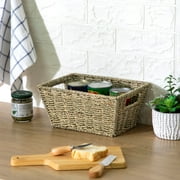 Mainstays Natural Handwoven Seagrass Basket, Rectangle