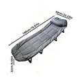 thumbnail image 2 of Heavy duty garden folding lounge chair, weighing up to 600 pounds, compact design, suitable for home, yard, garden rest - space saving, metal material, gray, 2 of 4