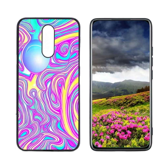 Compatible with LG K40 Phone Case, Psychedelic-Trippy-Alien-Art-Visuals-Colours03 Case Men Women, Flexible Silicone Shockproof Case for LG K40