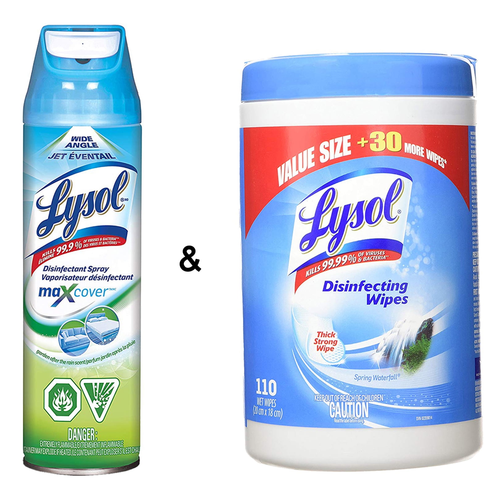 Lysol Max Cover Disinfectant Mist, Garden After Rain, 425g, 2X Wider