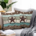 thumbnail image 2 of Texas Star Outdoor Pillow Covers Pack of 2 Bless Your Home Vintage Farm Star Wood Grain Waterproof Throw Pillow Covers Decorative Cushion Cases for Patio Garden Tent Balcony Couch 20x20 inch, 2 of 8